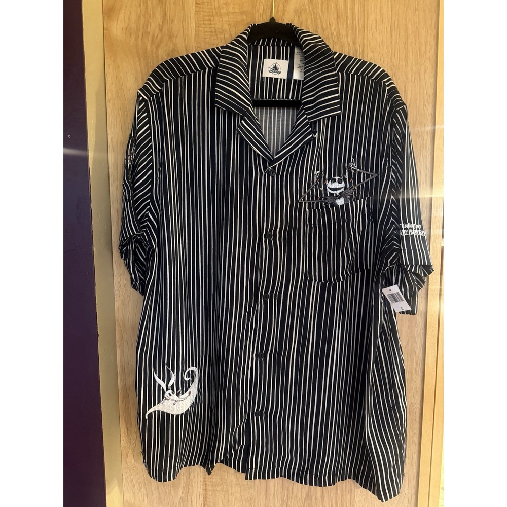 Disney Parks Nightmare Before Christmas Button Down Shirt for Adults XL NWT